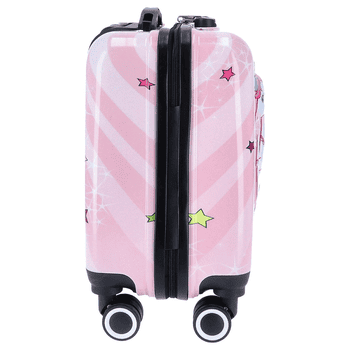 TheTrueC Koffer TheTrueC Kindertrolley 4 Rollen Einhorn Rosa