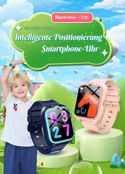 blackview 2026 Neue 4G Smartwatch Lite für Kinder Smartwatch, 1,75", GPS+LES+WiFi, 4G-LTE, IP68, SOS, 800mAh, Knips-Freunde​