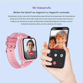 blackview Z10 Kinderuhr mit GPS und 4G, Installierbare APP Smartwatch , 1,83", 8GB, GPS+LES+WiFi, 4G-LTE, IP67, SOS, Bluetooth