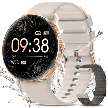 SWGOTA Smartwatch Damen mit Bluetooth-Anruf,1.43 Zoll AMOLED Display Smartwatch , IP68 Fitness Uhr mit Herzfrequenz/Blutdruck/SpO2/Schlafmonitor