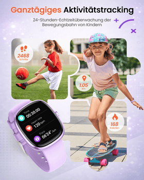 SWGOTA Smartwatch Kinder für Jungen und Mädchen 5-16 Jahren mit Telefon, IP68 Smartwatch , Smartwatch für Kinder mit 20 Sportmodi/Herzfrequenz/Schlafmonitor, Kinder Smartwatch Schrittzähler, Wecker, Geschenk für Kinder