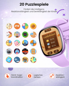 SWGOTA Smartwatch Kinder für Jungen und Mädchen 5-16 Jahren mit Telefon, IP68 Smartwatch , Smartwatch für Kinder mit 20 Sportmodi/Herzfrequenz/Schlafmonitor, Kinder Smartwatch Schrittzähler, Wecker, Geschenk für Kinder