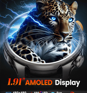 SWGOTA[LTG_SITE_PHONE]mAh Akku 1.91" AMOLED-Display Militär Smartwatch für Herren Smartwatch Herren Fur Fitnessuhr, IP68 wasserdicht, SpO2-/Herzfrequenz-/Schlafüberwachung für Android und iOS