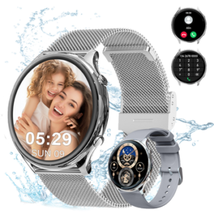 ANYSUN Fitness Tracker Uhr für Damen Herren mit Telefonfunktion Smartwatch HD Voll Touchscreen Fitness Tracker mit 120 Sport SpO2 Pulsuhr, Schlafmonitor Menstruationszyklus, Armbanduhr für iOS Android
