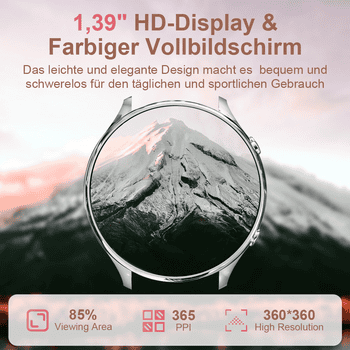 ANYSUN Fitness Tracker Uhr für Damen Herren mit Telefonfunktion Smartwatch HD Voll Touchscreen Fitness Tracker mit 120 Sport SpO2 Pulsuhr, Schlafmonitor Menstruationszyklus, Armbanduhr für iOS Android