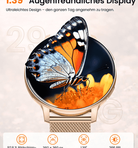 SWGOTA 2026 NEW Smartwatch Damen Fitnesstracker Uhr mit Anrufe,Pulsuhr,SpO2 Smartwatch , Smartwatch für Damen mit Blutdruck,Schlafmonitor,Zyklus,2 Armbänder