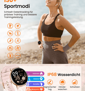 SWGOTA 2026 NEW Smartwatch Damen Fitnesstracker Uhr mit Anrufe,Pulsuhr,SpO2 Smartwatch , Smartwatch für Damen mit Blutdruck,Schlafmonitor,Zyklus,2 Armbänder