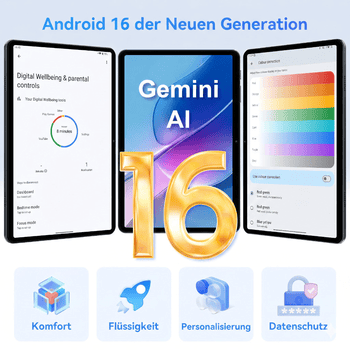 TABWEE T80 10.1” Android 16 incl. Tastatur, Maus, Stift Tablet
