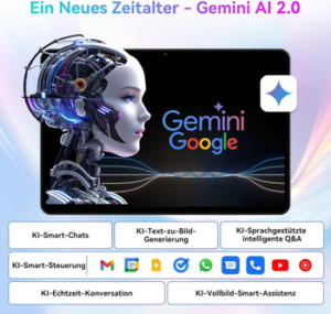 TABWEE T80 10.1” Android 16 incl. Tastatur, Maus, Stift Tablet