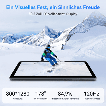 TABWEE T80 Android 16 WLAN 10-Zoll-Tablet mit 64/128 GB Tablet