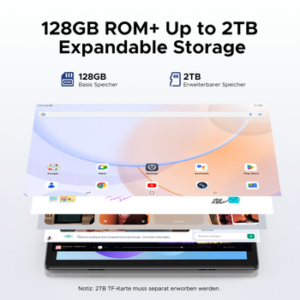 DOOGEE U10 Android 16 Tablet mit Tastatur, Stift, Maus, 10 Zoll, 128GB ROM AI Tablet