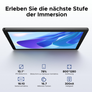 DOOGEE U10 Android 16 Tablet mit Tastatur, Stift, Maus, 10 Zoll, 128GB ROM AI Tablet