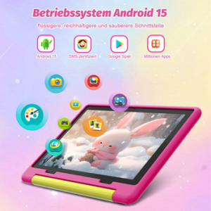 BUFO 10 Zoll 20GB RAM+64GB ROM 1280x800 HD-Display Android15 Kinder Tablet