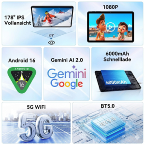 TABWEE T80 Android 16 64/128 GB incl. Stift Tablet