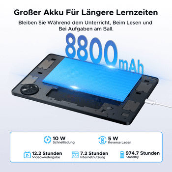 POCKAM P11 Android 16 Tablet mit Tastatur, Stift, Maus, 11 Zoll, 8800mAh Tablet
