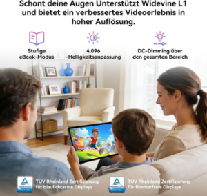 blackview 12 " Mega2 Android 15 4G LTE 2,4K 8GB/12GB+256GB Tablet , 2.4K, Android 15, 9000mAh, LTE)