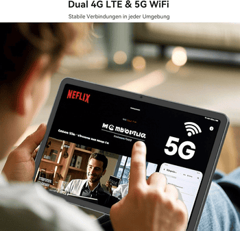 blackview 12 " Mega2 Android 15 4G LTE 2,4K 8GB/12GB+256GB Tablet , 2.4K, Android 15, 9000mAh, LTE)