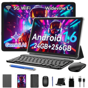 VekfulPC 10" Android 16 256GB mit Zubehör Tablet