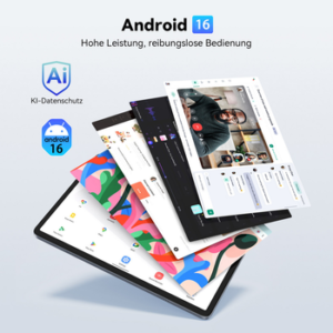 VekfulPC 10" Android 16 256GB mit Zubehör Tablet