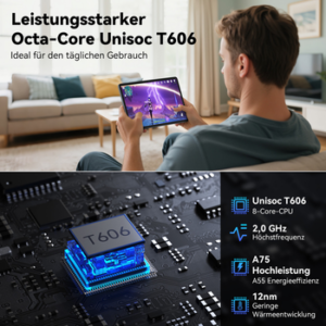 VekfulPC 10" Android 16 256GB mit Zubehör Tablet