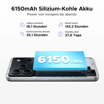 DOOGEE NOTE 56 PLUS Android 16, 48GB RAM +256GB 6.56" HD+ Smartphone