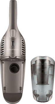 Grundig Akku-Stielstaubsauger VCH 9832, 2- in 1 Akkusauger, herausnehmbares Handteil, beutellos, 75 min Akkulaufzeit, platzsparende Aufbewahrung, 4-stufige Akkuanzeige
