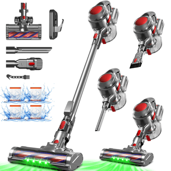 Adormii Akku-Hand-und Stielstaubsauger Akku Staubsauger,Staubsauger Kabellos 50kPa/50Min,GreenEye-Technologie, beutellos, Selbststehendes Design,Staubsauger für Tierhaare,Teppich und Hartboden