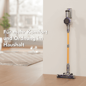 VacniQ Akku-Hand-und Stielstaubsauger Akku Staubsauger Kabellos 68Kpa 55min Laufzeit, 65dB,für Tierhaare, 300 W, beutellos, 6-fach Hochleistungsfilter, Zubehör inklusive