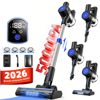 Grenintol Akku-Hand-und Stielstaubsauger Akku Staubsauger,65000pa,Akku Handstaubsauger,Akkusauger kabellos YOMA, beutellos, Kabellos nutzbar,LED-Anzeige,Wandhalterung für platzsparende Lagerung