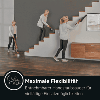 AEG Akku-Hand-und Stielstaubsauger CX7 ANIMAL AKKU-STAUBSAUGER , beutellos, 2in1-Funktion, ideal zur Tierhaarentfernung, bis zu 45 Min. Laufzeit