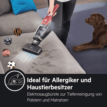 AEG Akku-Hand-und Stielstaubsauger CX7 ANIMAL AKKU-STAUBSAUGER , beutellos, 2in1-Funktion, ideal zur Tierhaarentfernung, bis zu 45 Min. Laufzeit