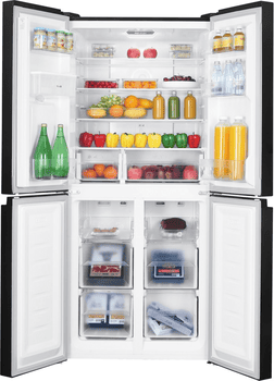 Hanseatic Multi Door HCDB18080DWDBI, 180 cm hoch, 79 cm breit, NoFrost, Wasserspender, Display, Türalarm
