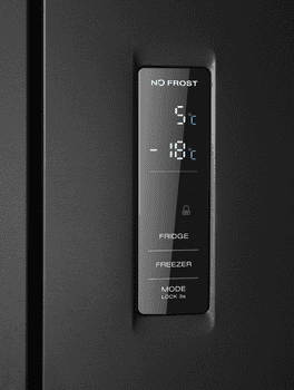 Hanseatic Multi Door HCDB18080DWDBI, 180 cm hoch, 79 cm breit, NoFrost, Wasserspender, Display, Türalarm