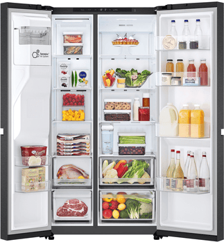 LG Side-by-Side GSLC41EPPE, 179 cm hoch, 91,3 cm breit, Total No Frost, LINEARCooling, Multi-Airflow, Integrierter Wassertank