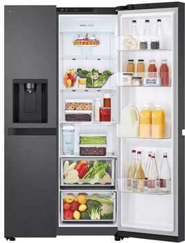 LG Side-by-Side GSLC41EPPE, 179 cm hoch, 91,3 cm breit, Total No Frost, LINEARCooling, Multi-Airflow, Integrierter Wassertank