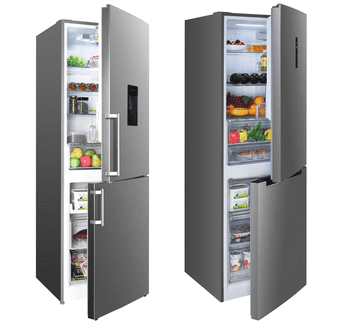 Hanseatic Kühl-/Gefrierkombination HKGK18560CNFDI, 185 cm hoch, 60 cm breit, NoFrost, Schnellgefrierfunktion, Eco-Modus, Display, Türalarm