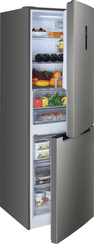 Hanseatic Kühl-/Gefrierkombination HKGK18560CNFDI, 185 cm hoch, 60 cm breit, NoFrost, Schnellgefrierfunktion, Eco-Modus, Display, Türalarm