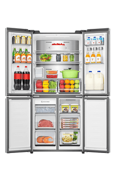 Hisense Multi Door RQ5P470SYID, 178,5 cm hoch, 79,4 cm breit, Wasser-/Eisspender, Total NoFrost, Metal Cooling