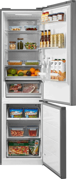 Hanseatic Kühl-/Gefrierkombination HKGK20060ANFI, 201 cm hoch, 59,5 cm breit, NoFrost, Abtauautomatik, QuickFreeze, Urlaubsschaltung, Display