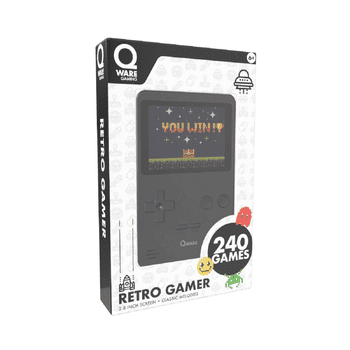 Qware Gaming Retro Spielkonsole Handheld 240 Spiele für unterwegs