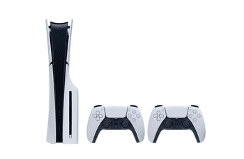 Playstation PlayStation 5 Slim Konsole Disk Edition + 2 Controller Bundle 1TB, mit CD Laufwerk Disc