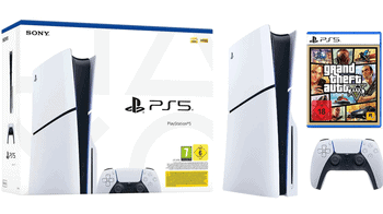 Playstation Playstation 5 Slim Disk Laufwerk + GTA V Spiel Bundle 1TB
