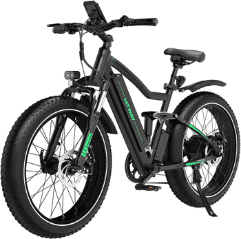 HITWAY E-Bike Mountainbike 26*4,0 Zoll Elektrofahrrad EMTB mit 48V15Ah Samsung Akku, 7 Gang shimano shimano Schaltwerk, Kettenschaltung, 250W Heckmotor, 720 Wh, Pedelec mit 2 Stoßdämpfer, APP Funktion E-Mountainbike für Erwachsene