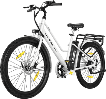 HITWAY E-Bike Cityrad 27,5 Zoll Elektrofahrrad für Damen Herren, Pedelec mit 36V 13Ah Akku, 1 Gang, 250W Heckmotor, 468 Wh, E-fahrräde, E-Citybike mit Schloss, Pumpe, APP