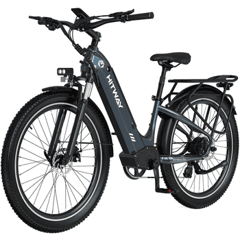 HITWAY E-Bike Pedelec 26 *3,0 zoll Elektrofahrrad mit Samsung 48V18Ah Akku bis zu 120km, 7 Gang shimano shimano Schaltwerk, Kettenschaltung, Heckmotor, 864 Wh, StVZO Pedelec, Tiefeinstieg für Damen Herren mit APP Funktion