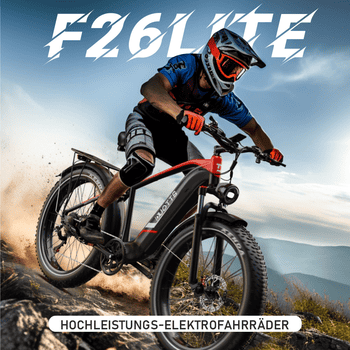 DUOTTS E-Bike Cityrad F26lite 48V 18Ah 864Wh 100km Reichweite 20x4,0Reifen7Gang Elektrisches, 7 Gang Shimano Schaltwerk, Kettenschaltung, Heckmotor, 864 Wh, Fat-Tire E-Mountainbike