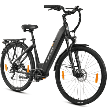 TTGO E-Bike Cityrad ZZ-28ST 28’’ E-Cityrad Alu-Tiefrahmen mit Mittelmotor und Gepäckträger, 9 Gang SHIMANO ALTUS, Kettenschaltung, Mittelmotor, 720 Wh, 36V 20AH Rahmen trägt 125 kg Abenteuer, Reichweite bis 150 km,Pedelec