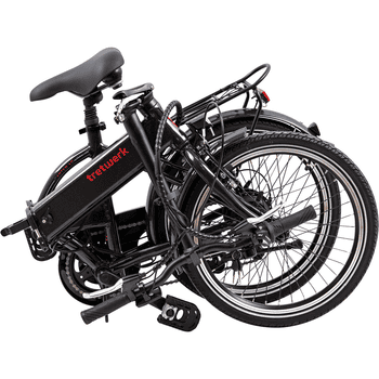 Tretwerk E-Bike Klapprad Carter, 7 Gang Shimano Tourney Schaltwerk, Kettenschaltung, Heckmotor, E Bike Klapprad 20 Zoll Pedelec 150-180cm Elektrofahrrad 7 Gang StVZO