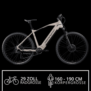 Remington E-Bike Mountainbike XR01, 10 Gang Shimano Cues U3020 SGS Schaltwerk, Kettenschaltung, Heckmotor, 550 Wh, E Bike Mountainbike 29 Zoll Pedelec 10 Gang 540Wh Fahrrad Hardtail MTB