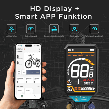 HITWAY E-Bike Cityrad, Trekkingrad,Mountainbike, Faltrad Elektrofahrrad 29 Zoll E-Mountainbike bis zu 50-80km, 7 Gang shimano, Kettenschaltung, E-MTB, Pedelec für Damen u. Herren mit APP NFC